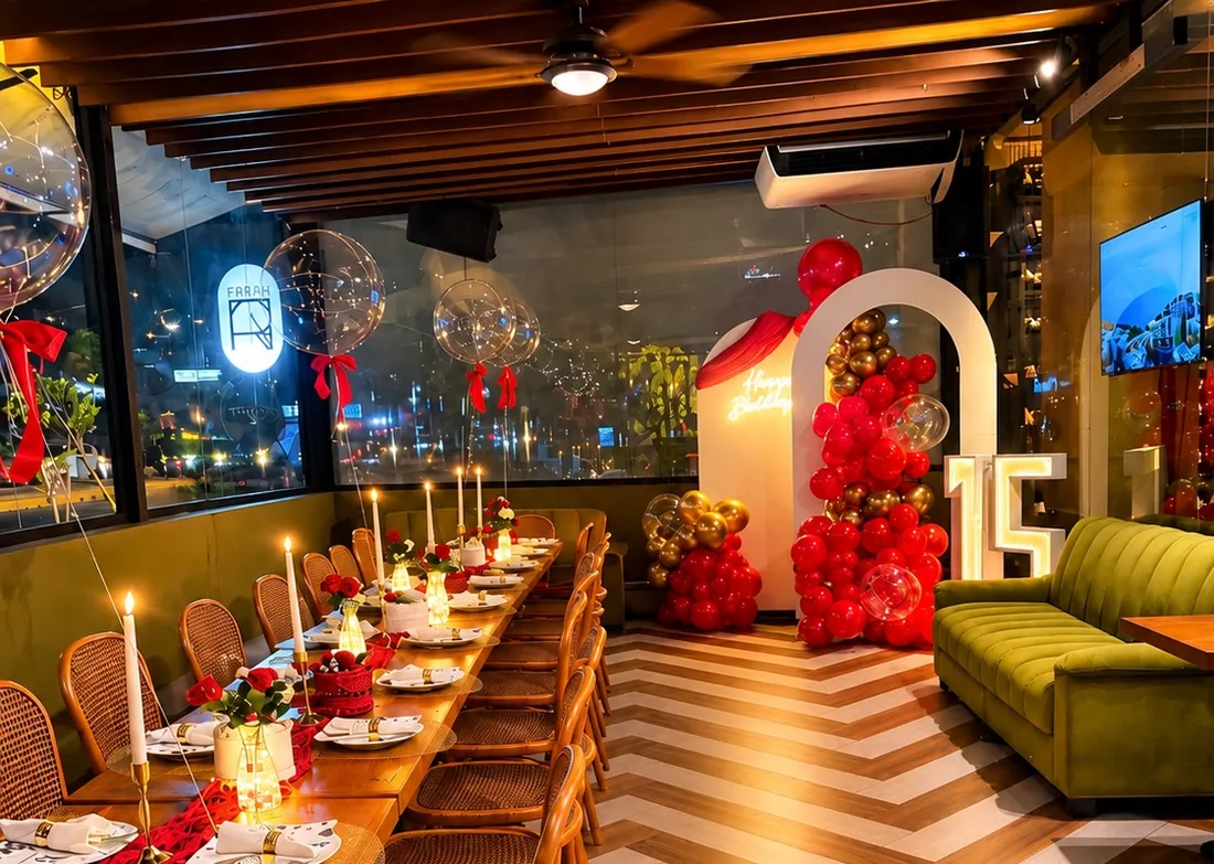 Salón Pía Victoria de Farah San Isidro decorado para un cumpleaños