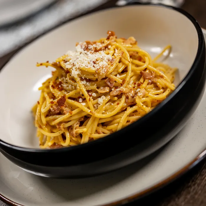 Pasta carbonara de Farah Plaza Duarte